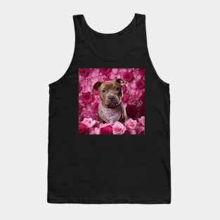 Staffy And Roses Tank Top